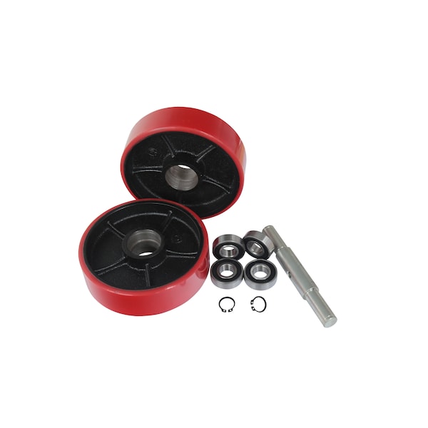 Eoslift Standard EOS09 Complete Replacement Pallet Jack Steering Wheel Set 7 in. Diameter x 2 in. Hub Length x 20 mm ID EOS09